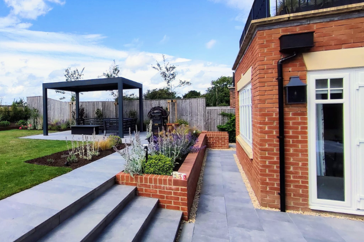 new build home pergola