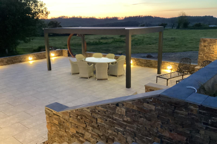 Freestanding Pergola at sunset