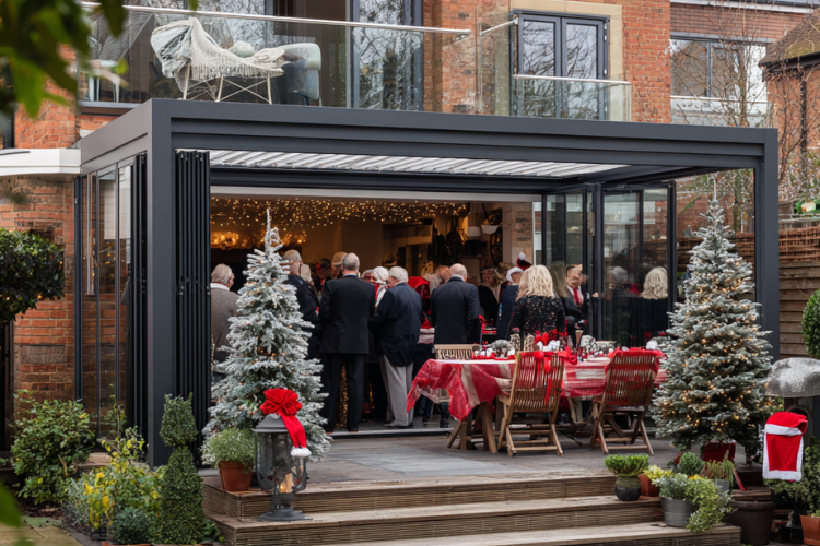 christmas party pergola